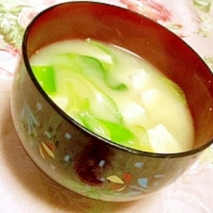 シンプル❤出汁が美味しい葱とお豆腐のお味噌汁❤